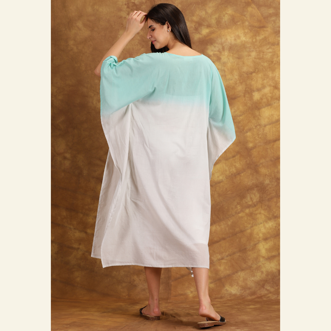 Ocean Veil Kaftan Dress