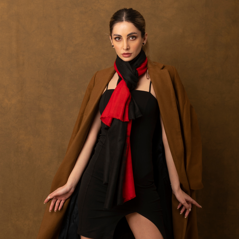 red scarf with black dress Designer Neckwear