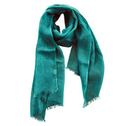 Emerald Green Handwoven Linen Classic Scarf