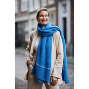 Cobalt Blue Handmade Alpaca Scarf