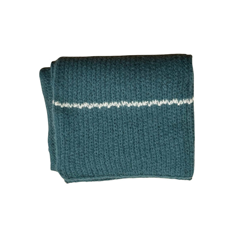 Myrtle Green Soft Handmade Alpaca Scarf