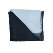 Unisex Featherlight Grey Black Wool Silk Scarf