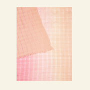 Handwoven Ombré Peach Salmon Pink Wool Scarf