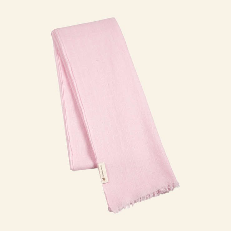 Handwoven Wool-Silk Scarf – Soft Pink Luxury Accessory