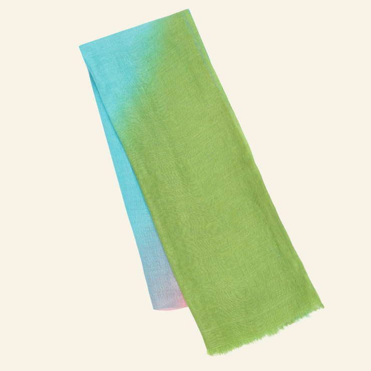 Summer Dip-Dye Linen Scarf - HeritageModa