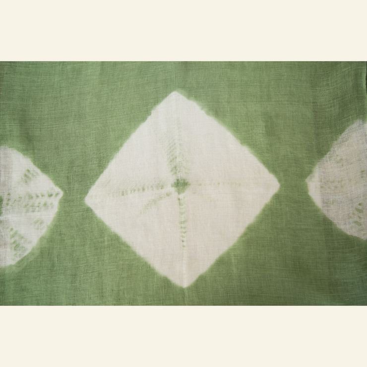 Oxley Green And White Tie-Dye Scarf - HeritageModa