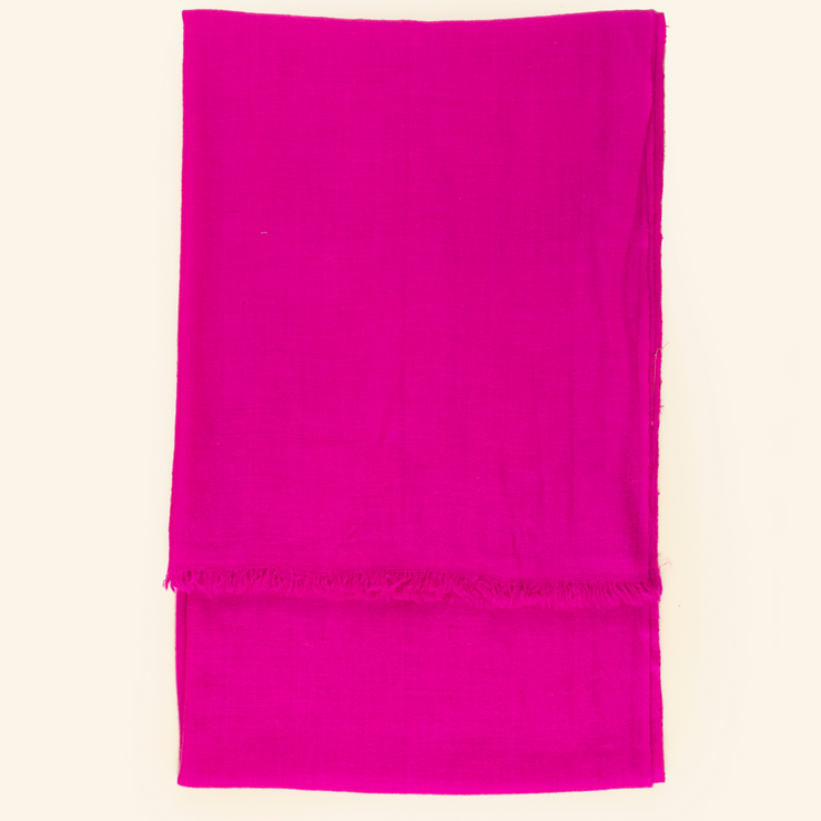 Fuchsia Pink Cashmere Scarf - HeritageModa