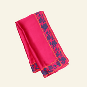 Maharani Pink Royal Silk Scarf - HeritageModa